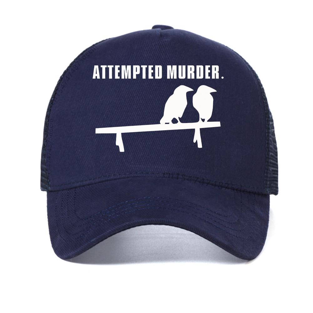 Attempted Murder Printing baseball cap For Unisex Wowen Summer fashion Breathable sun hat casual adjustable mesh cool Trucker hats