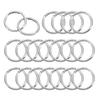 48mm OD Spring 20pcs Metal Round Lock Clip Trigger Snap Spring Key Ring Hook Buckle for Wallet Handbag Craft Silver Tone O-Rings, Making,