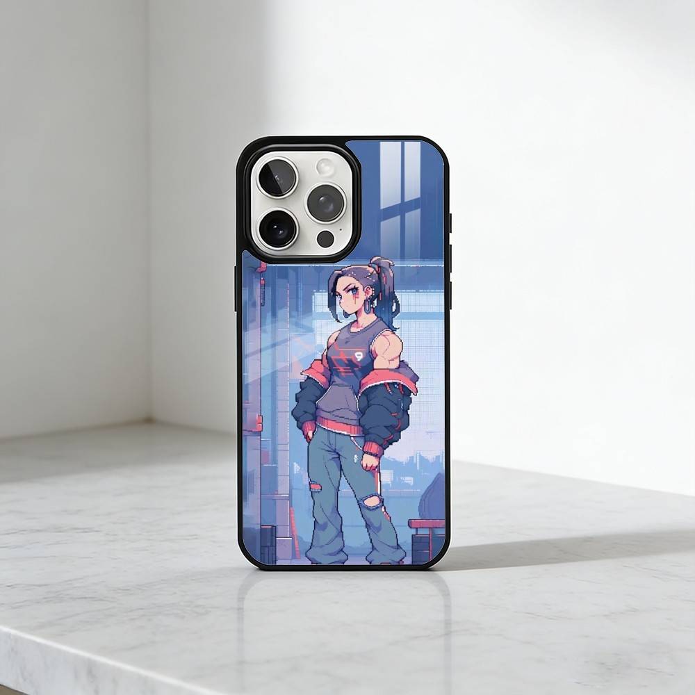 8Bit World Girls Phone Case For iPhone17,16,15,14,13 Plus,Pro Max Magnetic For Magsafe Wireless Charging