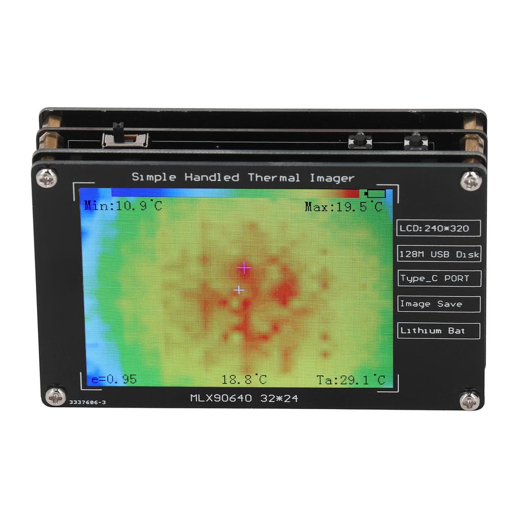 2,8-дюймовый ЖК-цифровой тепловизор с аккумулятором Многофункциональная тепловизионная камера Определение температуры