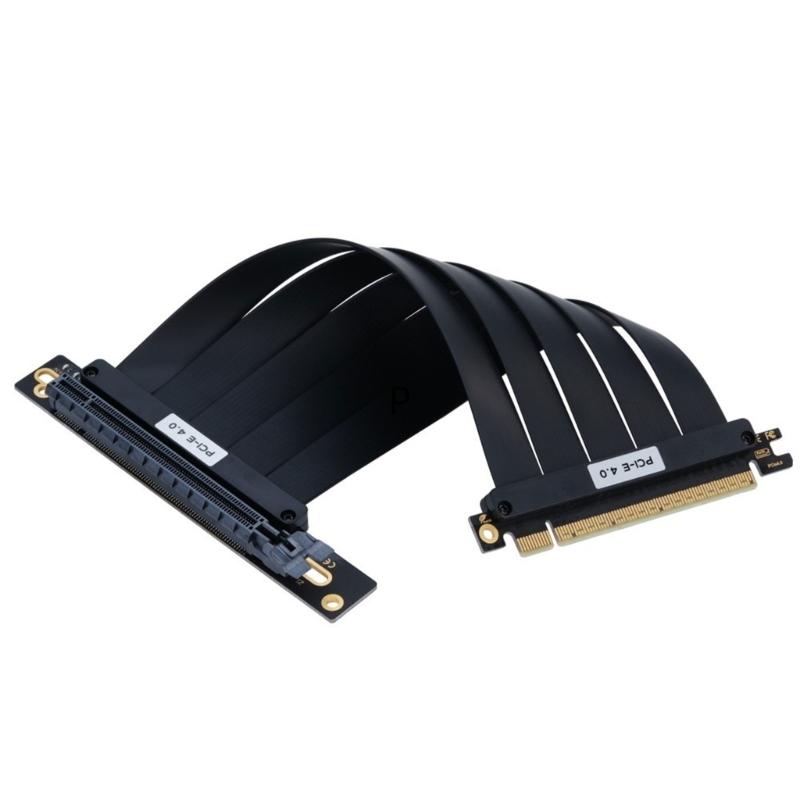 PCIe4.0 16X Risers Cable 20cm Length Enhanceds Signal Integrity ABS Construction Servers Hardware Compatible
