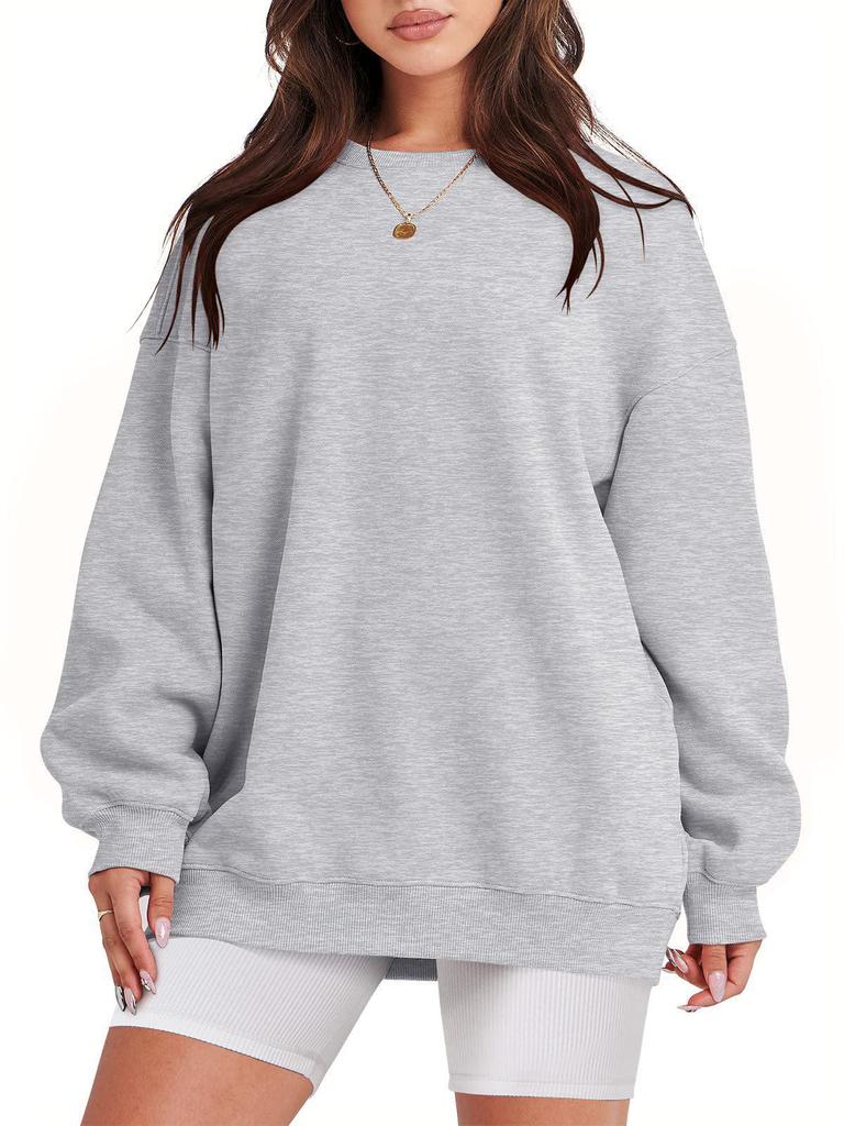 Autumn and Winter Women's Loose Solid Color Velvet Sweatshirt