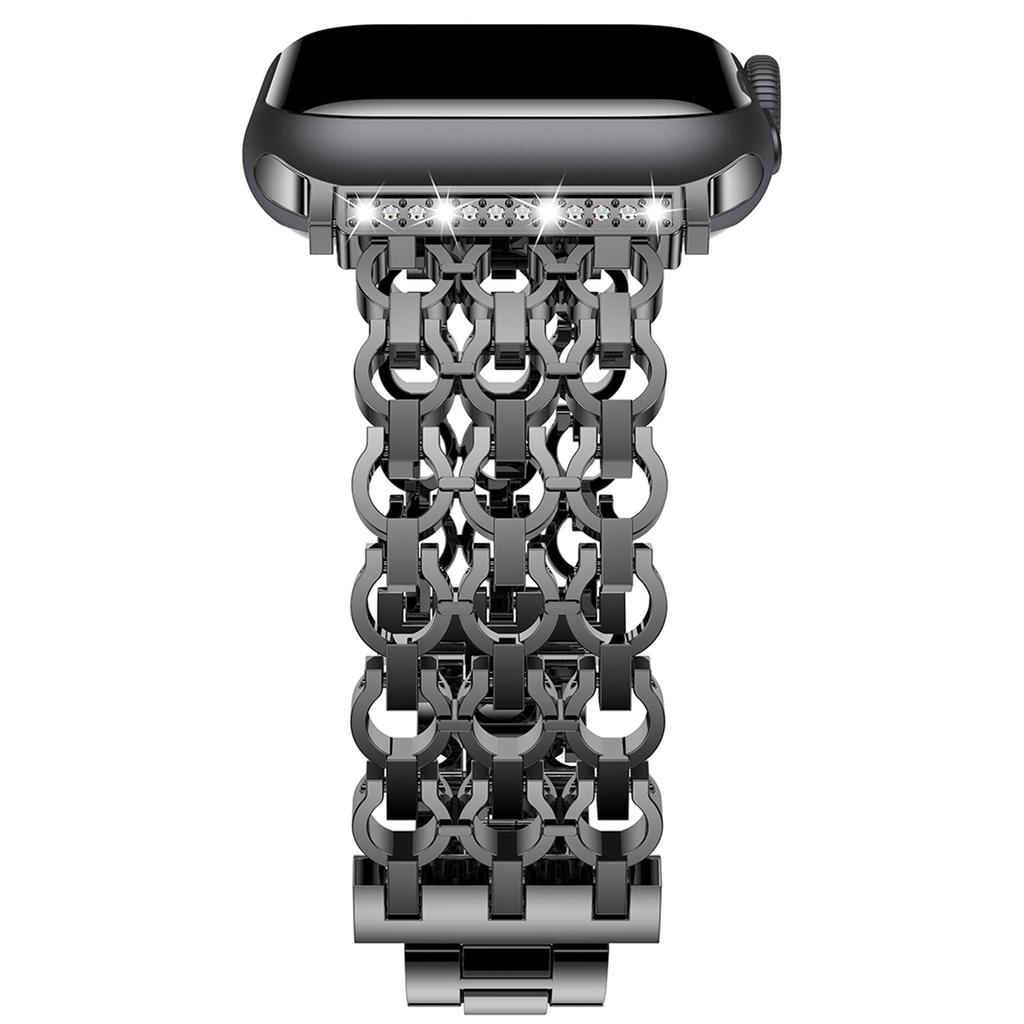 For Apple Watch 10 46mm / Ultra 2 / Ultra 49mm / 9 8 7 45mm / SE (2023) SE (2022) SE 6 5 4 44mm / 3 2 1 42mm Stylish Zinc Alloy Watch Strap