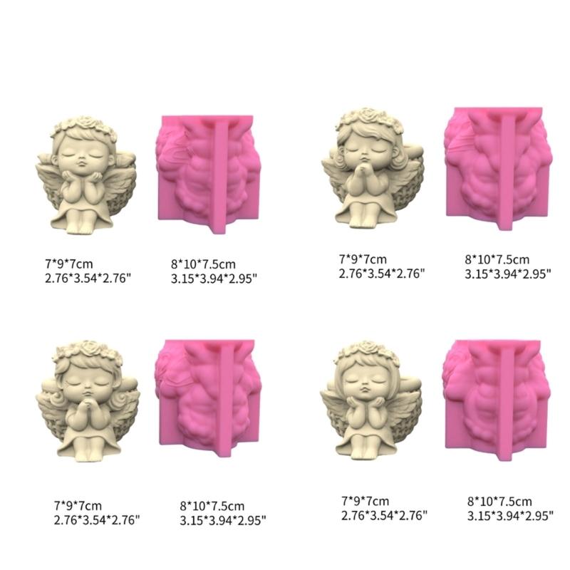 Набор из 4 форм для кашпо, формы для цветочных горшков, силиконовая форма в форме девочки для бетона, материалы для ручной работы для изготовления цветочных горшков своими руками