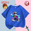 Милая детская футболка в стиле Roblox с ярким граффити, модная кепка и кроссовки для стильных детей