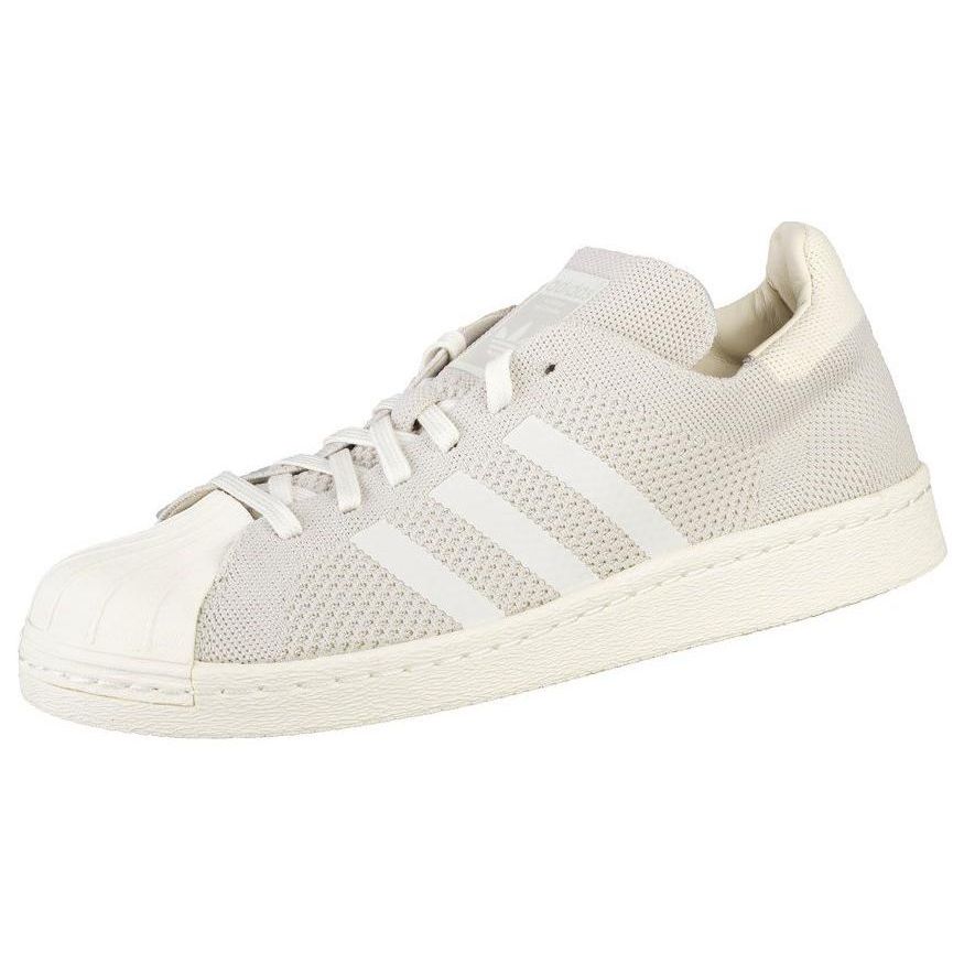 adidas Кроссовки Superstar 80s Primeknit Унисекс Белый Меловой-Белый Серый S75671