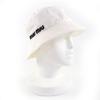 Отличная шляпа MIUMIU Вышивка логотипа панама белая хлопок Женская M 5HC196 Б/у