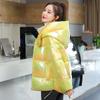High Quality New Korean Style Colorful and Shining Coat Women's Hooded Loose Bread Coat Puffer Jacket Without Washing