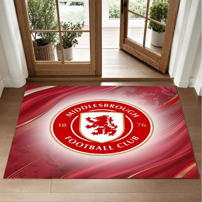 Middlesbrough Design Crystal Velvet Rug Soft Decorative Mat for Bedroom Entrance