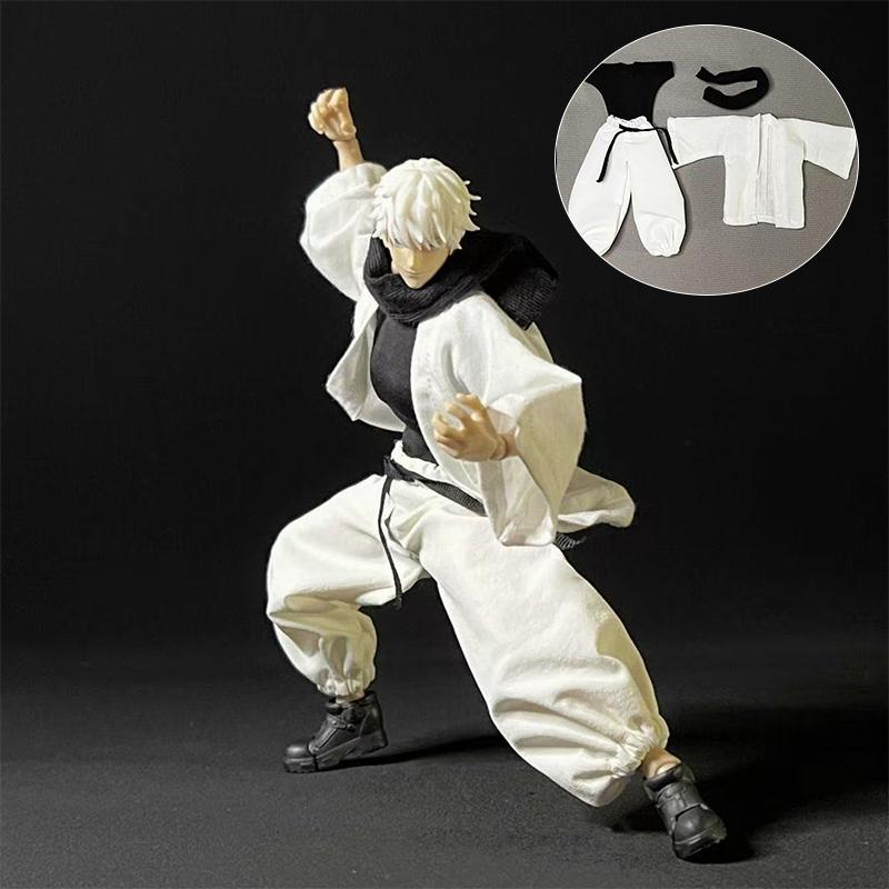 Jujutsu Kaisen SHF Годжо Сатору боевой костюм Аниме Фигурка на шарнирах модель аксессуары Одежда подходит 1/12 Игрушка Встроенная проволока