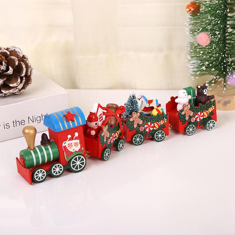 Cartoon Christmas Train - Creative Wooden Ornaments & Gifts for Kids