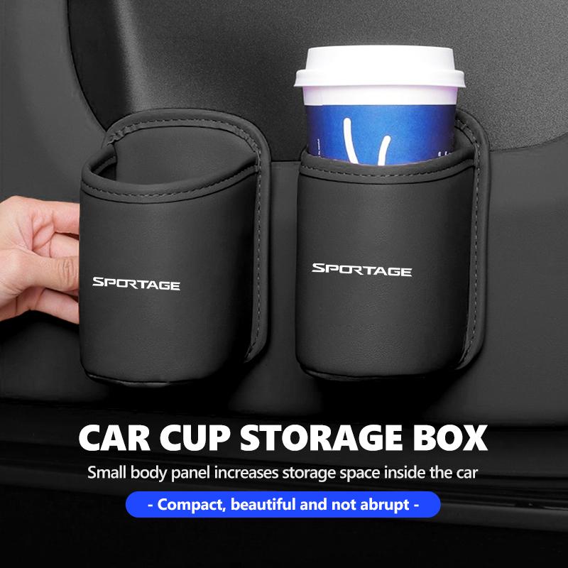 Car Storage Box Cup Holder Multifunctional Hang Beverage Rack For KIA Sportage 2016 2017 2018 Sephia Stonic Carens kcwx20