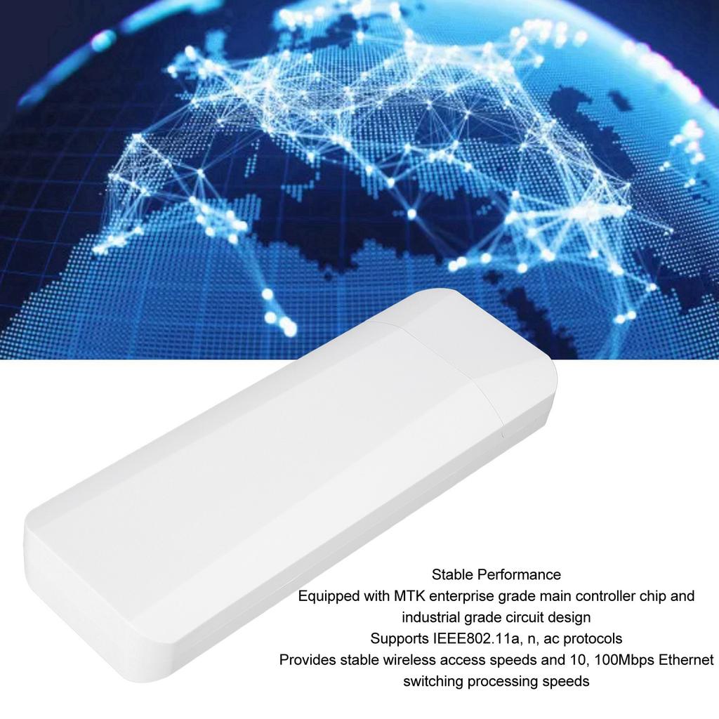 Wireless Bridge Point to Point 5.8G 3KM 2 RJ 45 LAN Port WiFi Ethernet Bridge with 14dBi High Gain Antenna 5.8G WiFi Bridge