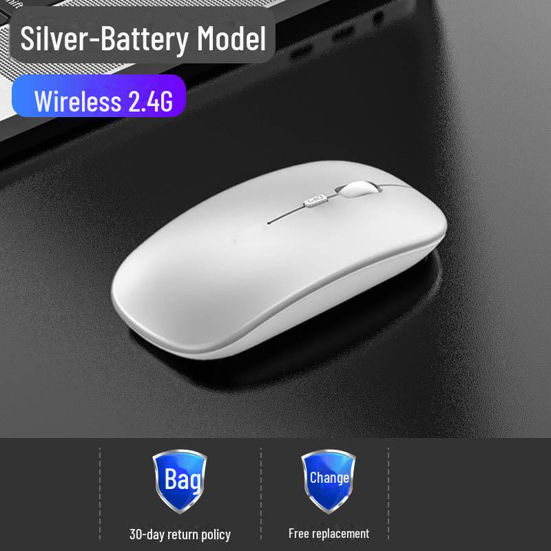 Бесшумная двухрежимная беспроводная Bluetooth-мышь — с возможностью подзарядки для использования дома и в офисе
