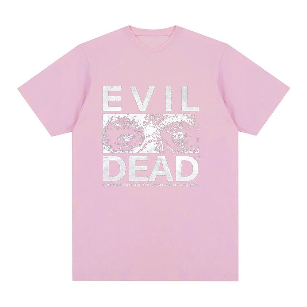 Evil Dead Burn Horror Film Retro Vintage Print Tshirt Men Fashion Cotton Casual Short Sleeve O Neck Tops Unisex Y2K Streetwear