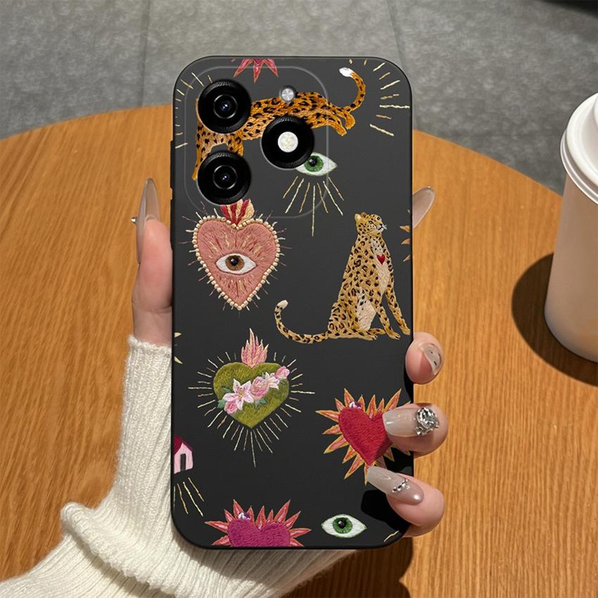 Для Tecno Spark Go 2024 Spark 9 8 7 Pro 6 5 Air 4 Чехол для телефона Милый Мультяшный Животный Мягкий Матовый Силикон Высокое Качество Ударопрочный Анти-Отпечатки Пальцев Бампер