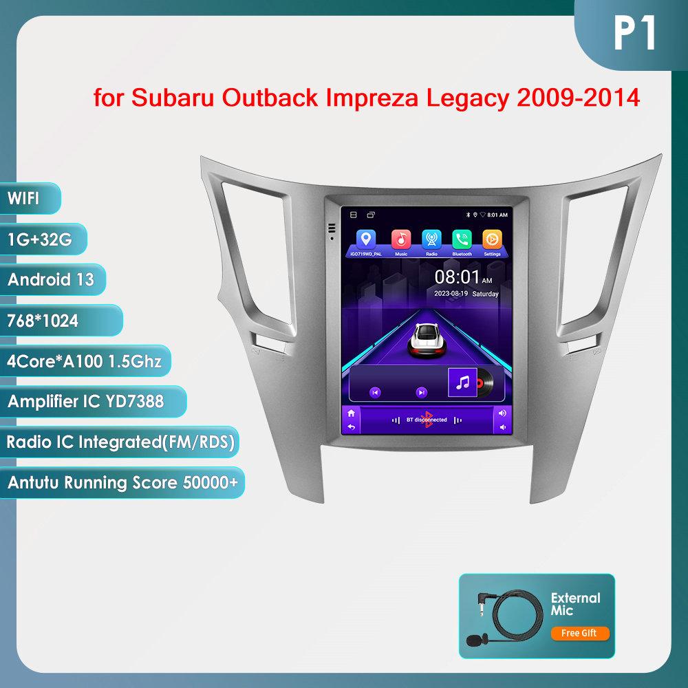 OSSURET 9,7" Android 13 беспроводной Carplay для Subaru Outback Impreza Legacy 2009-2014 GPS стерео автомобильный радиоприемник интеллектуальный мультимедийный плеер 4G BT 2 Din