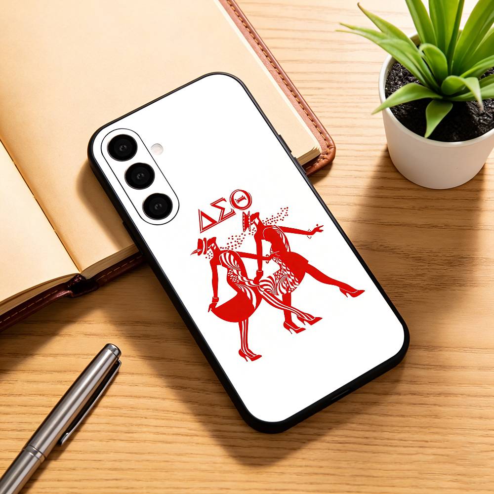 D-delta S-sigma Theta Phone Case Black Silicone Soft For Samsung Galaxy A73,A72,A71,A70,A53,A52,A51