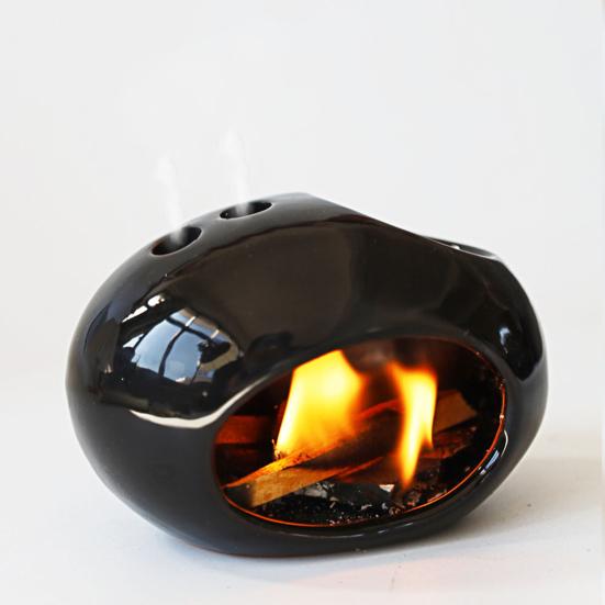 Керамическая курильница Пало Санто Белый мудрец Держатель Современный черный мини Ароматерапия Благовония Блюдо Йога Медитация Настольное украшение Фестиваль Подарок