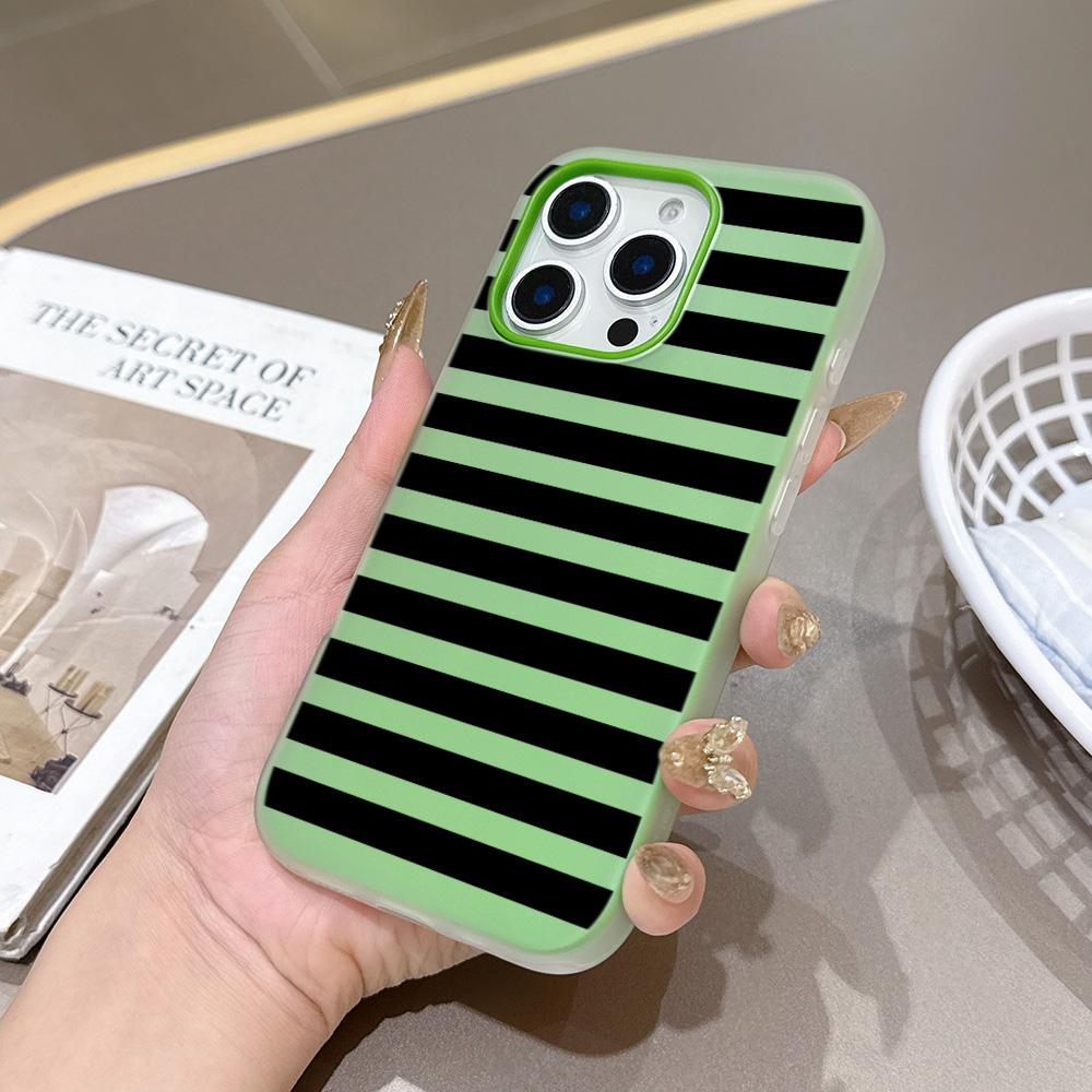 Матовый Чехол-бампер 2-в-1 Конфетного Цвета для Redmi Note A5 A3 15 14 14C 13 13C 12 12C 11 A1 10 9T 9A 9 Pro 4G 5G Модные Черные Линии