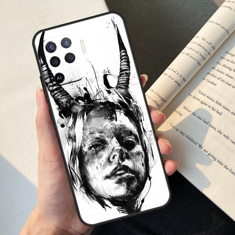 Чехол 'Женщина-дьявол' для Oppo A58 A98 A78 A18 A38 A60 A80 A40 A77 A57 A17 A74 A54 A94 A96 A76 A16 A15 A5 Pro