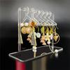 Coat Hanger Shape Acrylic Earrings Display Stand Polymer Clay Soft Pottery Earrings Holders Tabletop Jewelry Display Organizers