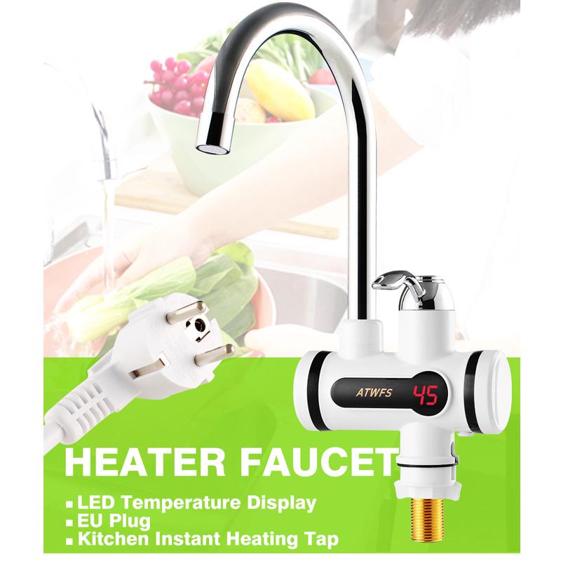 Электрический горячий кран водонагреватель безнапорный нагрев воды кухонный кран цифровой дисплей KTY