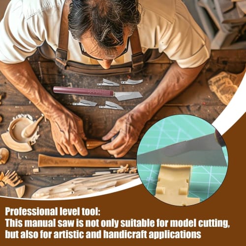 Hobby Modeling Saw, Model Craft Hand Saw | Vista Hand Model Modeling Tool Set | Hobby Craft Saw Hacksaw Tool Kit with 4 Craft Cutters for Handcrafting