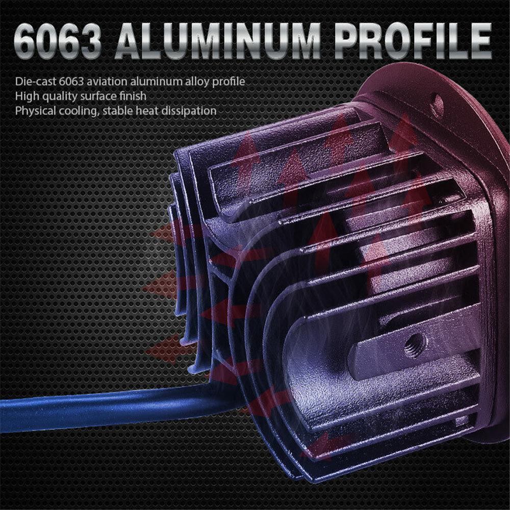 2x 3 Inch Led Work Light Flush Mount Driving Light Fog Lights For Pickup SUV ATV