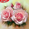 5D Diamond Painting Full Round Flower Diamond Embroidery Rose Cross Stitch Scenic