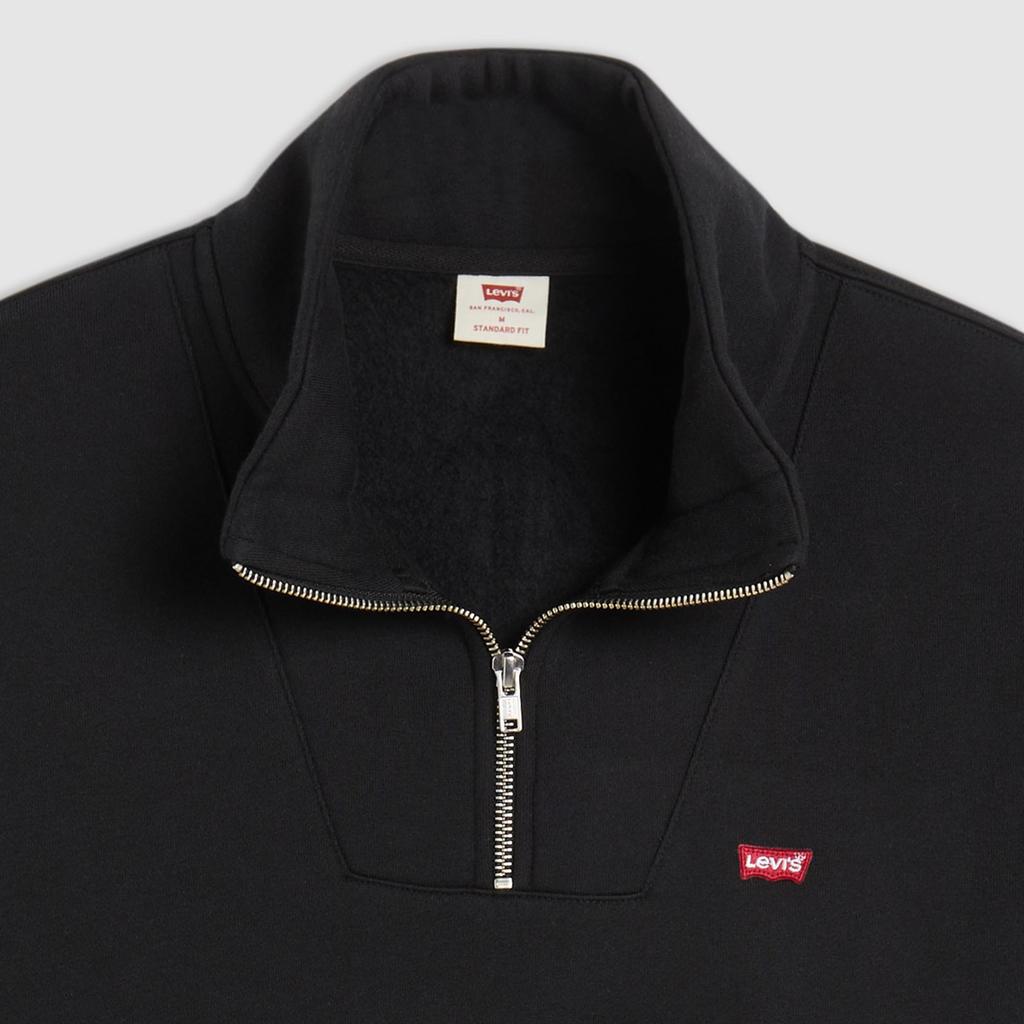 Levi's Logo Quarter Zip Pullover Sweatshirt US XS