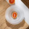 Frosted Texture Fruit Salad Bowl Irregular Dessert Plate Straw Hat Glass Plate  Kitchen Counter
