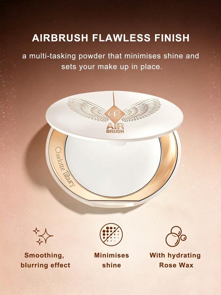 Charlotte Tilbury Аэрограф Осветляющая Безупречный Финиш Осветляющая Фиксирующая Пудра Светло-Средний 9г / 0.31 унц