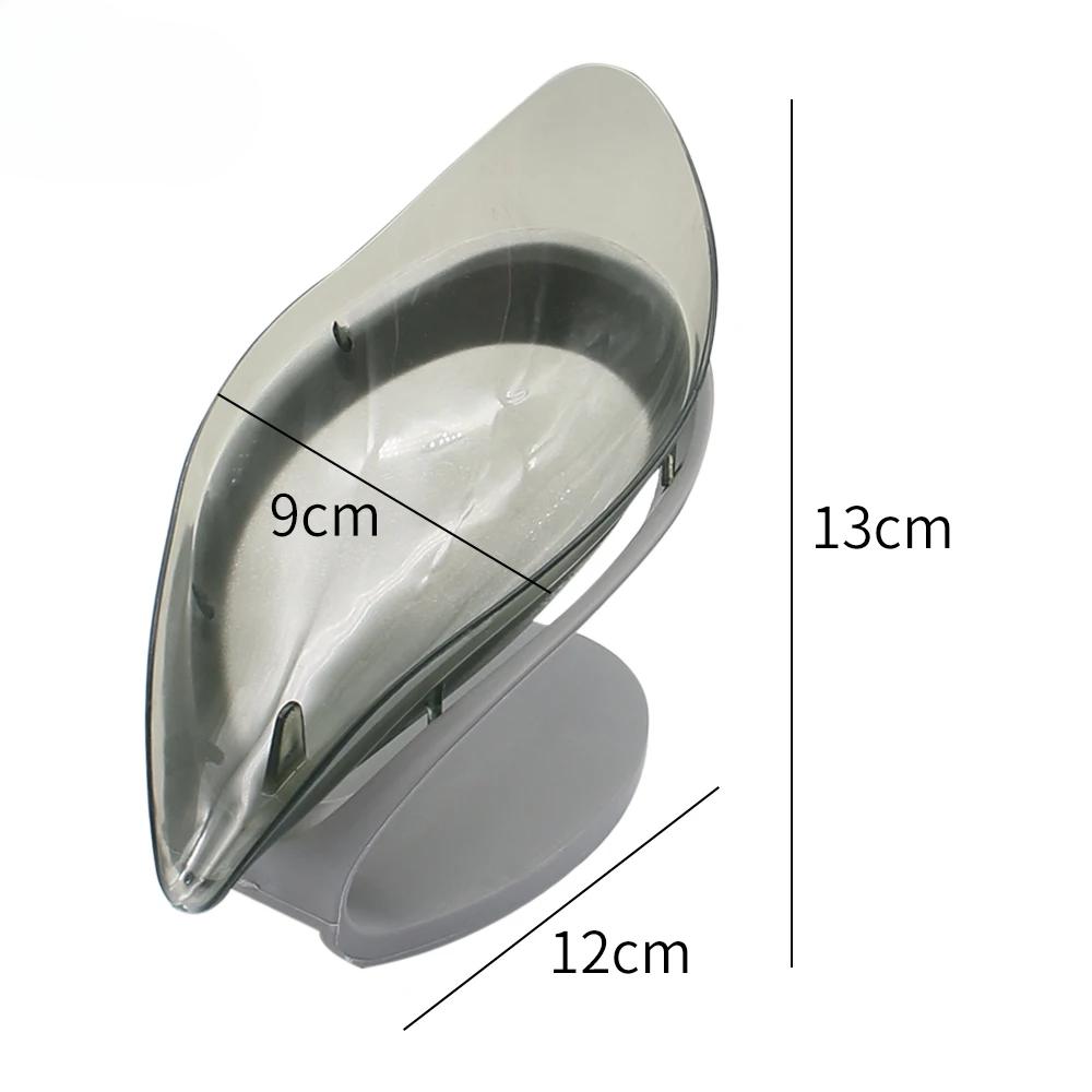 Держатель для мыла в ванной в форме листа, Мыльница для кухонного мыла и губки, Контейнер для хранения, Нескользящий, С дренажем, Аксессуар для ванной