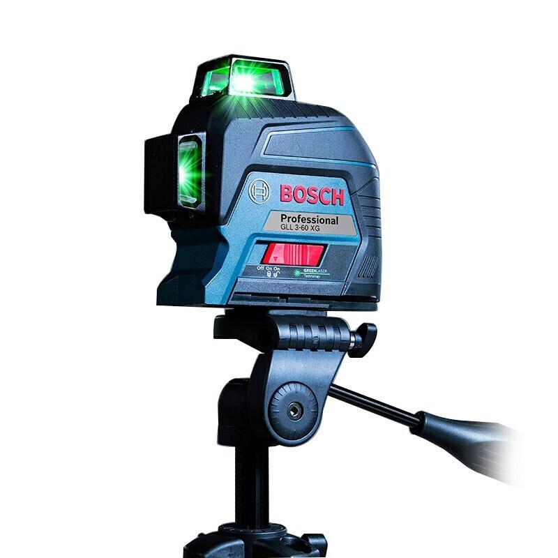 Bosch Профессиональный лазерный уровень Gll3-60XG 3D12 Line Nivel Laser Высокомощный зеленый самовыравнивающийся крестовый лазерный уровень 360