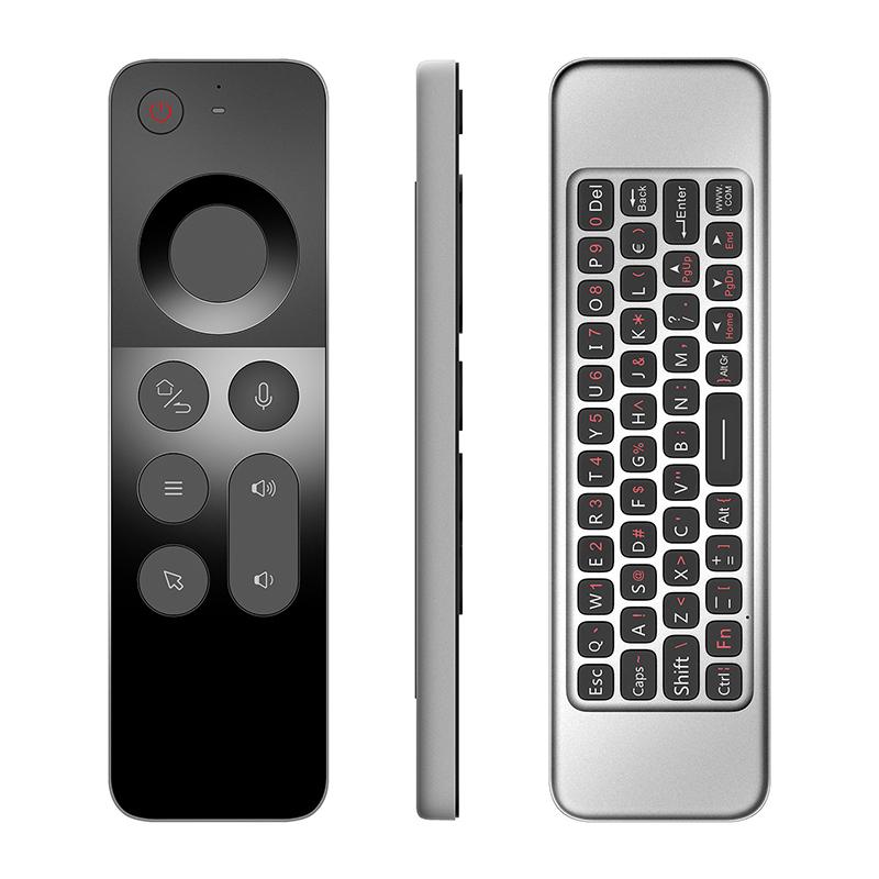 Голосовой пульт дистанционного управления Air Mouse W3 2.4G английская портативная мини беспроводная клавиатура для Android TV Box PC