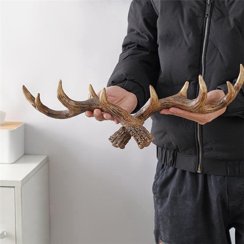 M-Modern-Vintage Deer Antlers Wall Hooks -28Cm Wall Mounted Clothes Hanger Coat Rack Key Holder For Decorative Wall Hook,B Easy