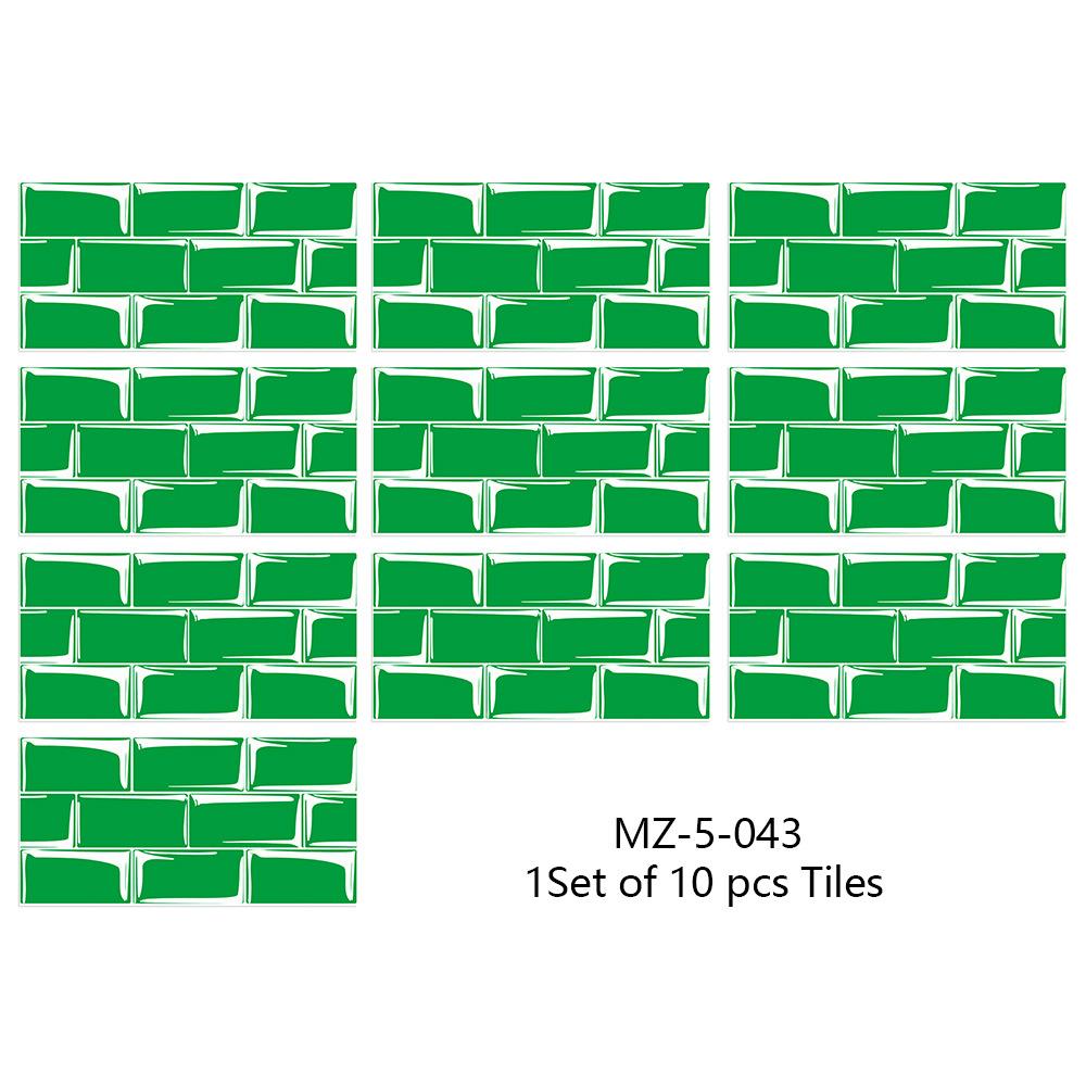 10Pcs15cmX30cm DIY Мраморные наклейки на стену Имитация кирпича Украшение спальни Водонепроницаемая самоклеящаяся плитка Обои Декор кухонного шкафа