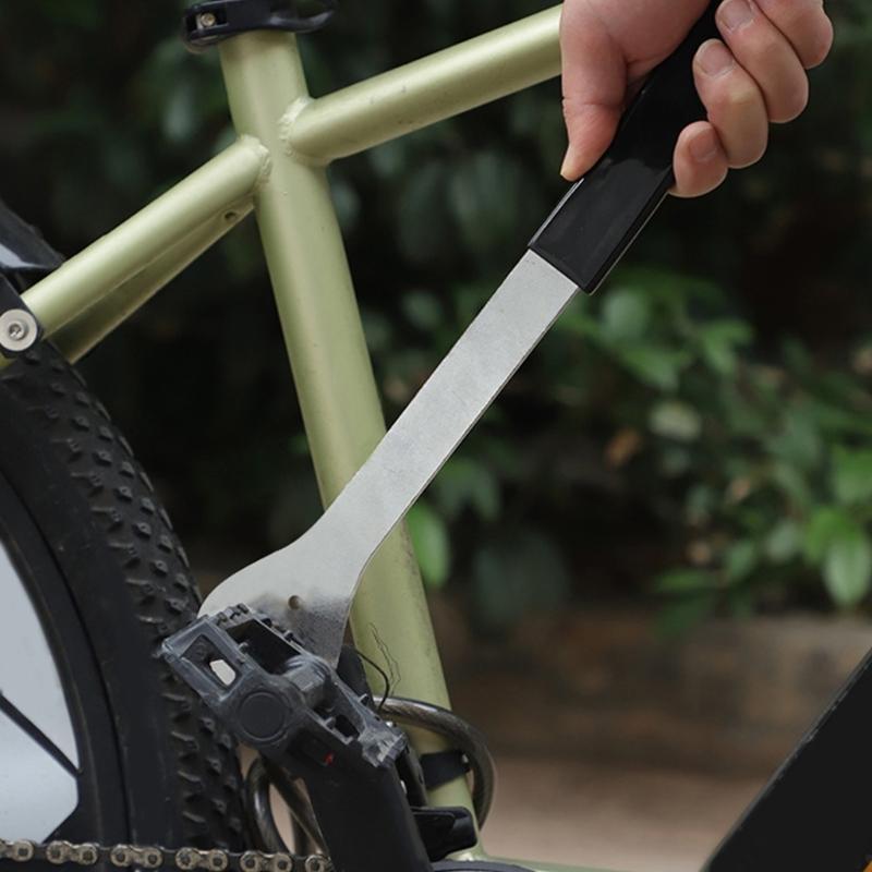 Bike Pedal Wrench Pedal Spanner with Nonslip Long Handle Bike Pedal Removal Tool Pedal Install Spanner Repair Tool