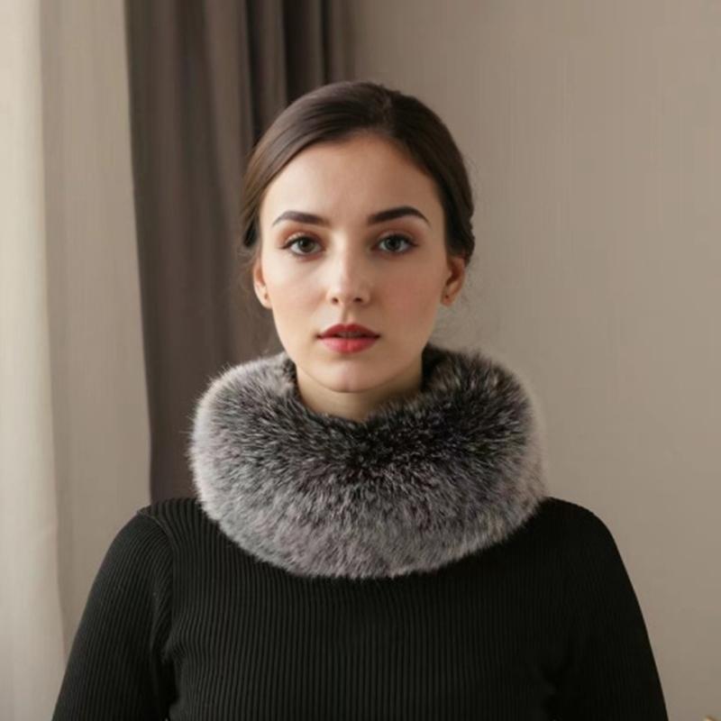 Женские зимние модели Net Red New Students Сто волос воротник шарф Зимний теплый шарф