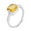 Серебряное кольцо с цитрином nano, вес изделия 2,14 гр (2190134)