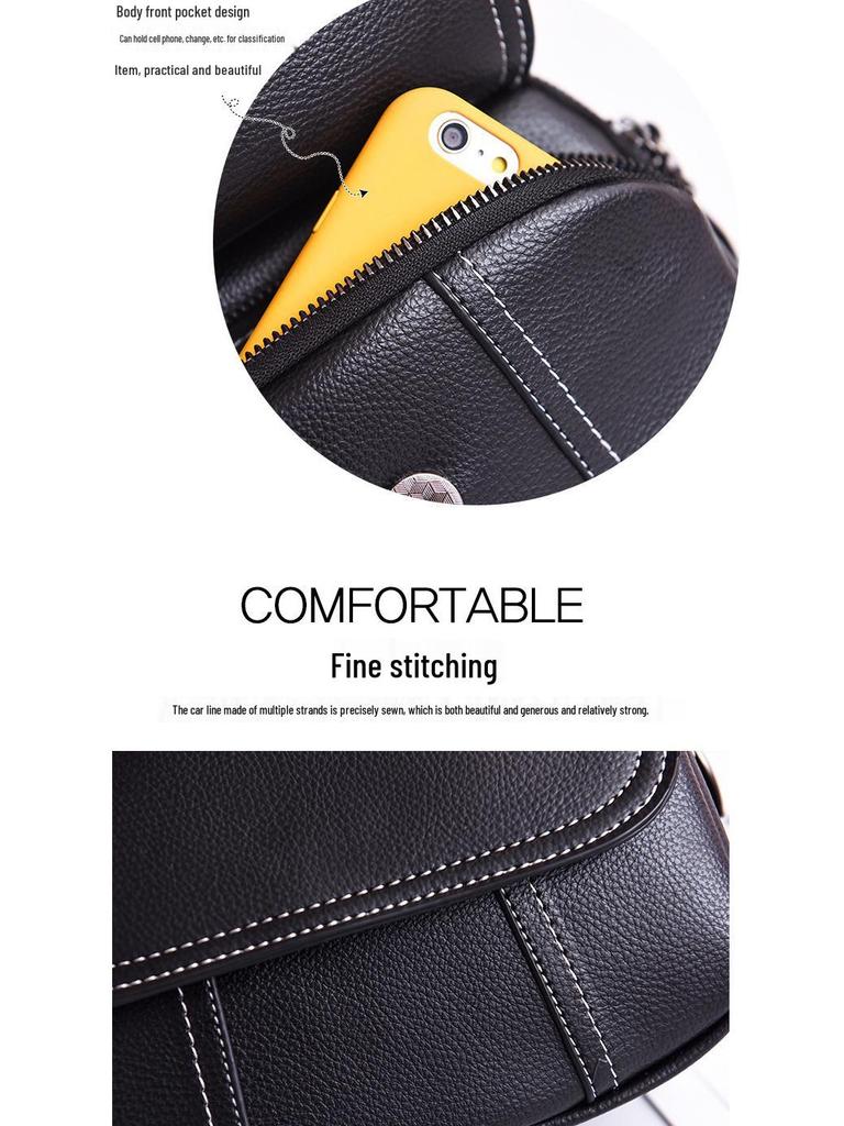 Женская осенне-зимняя сумка кроссбоди круглой формы в корейском стиле 2025