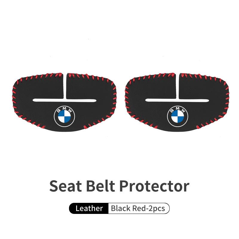 CLRJ1 Leather Car Seat Belt Buckle Protector Anti-Scratch Fastener Clip For BMW M 1 3 4 5 6 7 Series X1 X3 X4 X5 G20 G38 F48 E36 E39