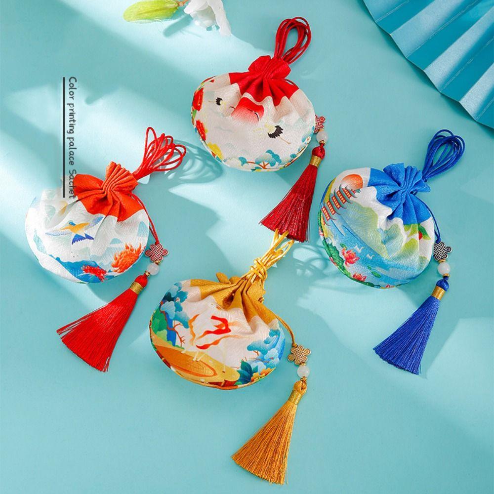 Printing Dragon Boat Festival Sachet with Tassel Women Jewelry Bag Chinese Style Storage Bag Gifts