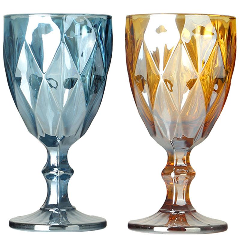 Nordic Carved Glass Wine Glasses Juice Cups Wedding Party Red Wine Champagne Flutes Goblet for Bar Restaurant Home as Gifts