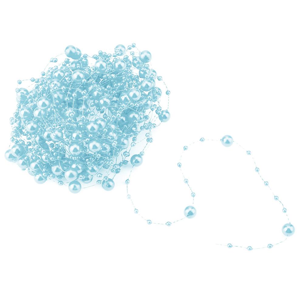 10M Fishing Thread Artificial Pearls Beads Chain DIY Wedding Party Decoration (white)