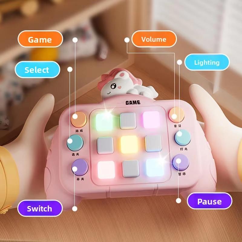 Upgraded Electronic Pop Light Quick Push Game Console Toys For Kids Adult Fidget Anti Stress Relief Toy Interactive Game Machine