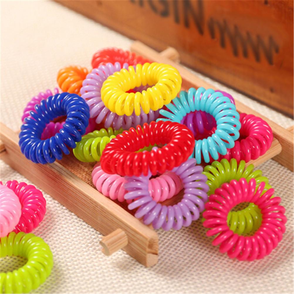 10 Pcs Plastic Hair Ties Spiral Hair Ties No Crease Coil Hair Tie Ponytail