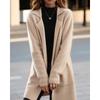 Tooxika Women's Autumn And Winter New Style Lapel Solid Color Long Sleeve Knitted Cardigan Loose Pocket Sweater Jacket Female