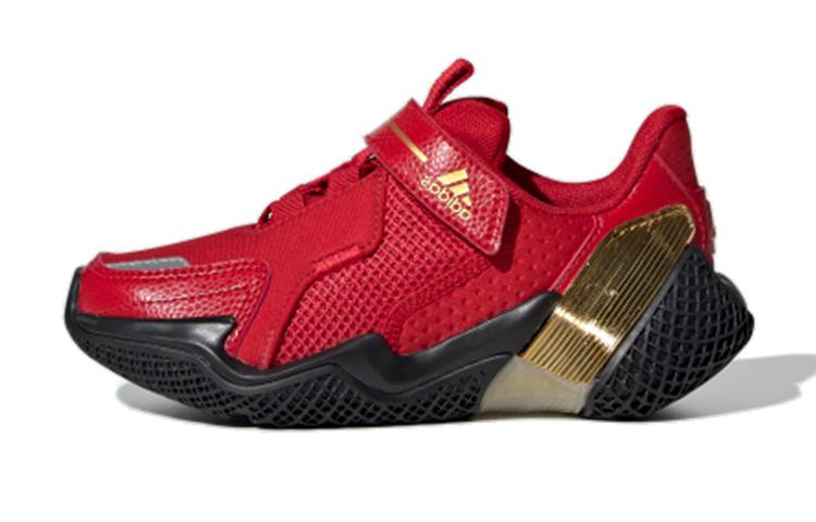 adidas 4Uture Rnr El K Нескользящие Нескользящие Низкие Детские Беговые Кроссовки Красный Золотой Дети Возраст 3 7 Лет EH1824